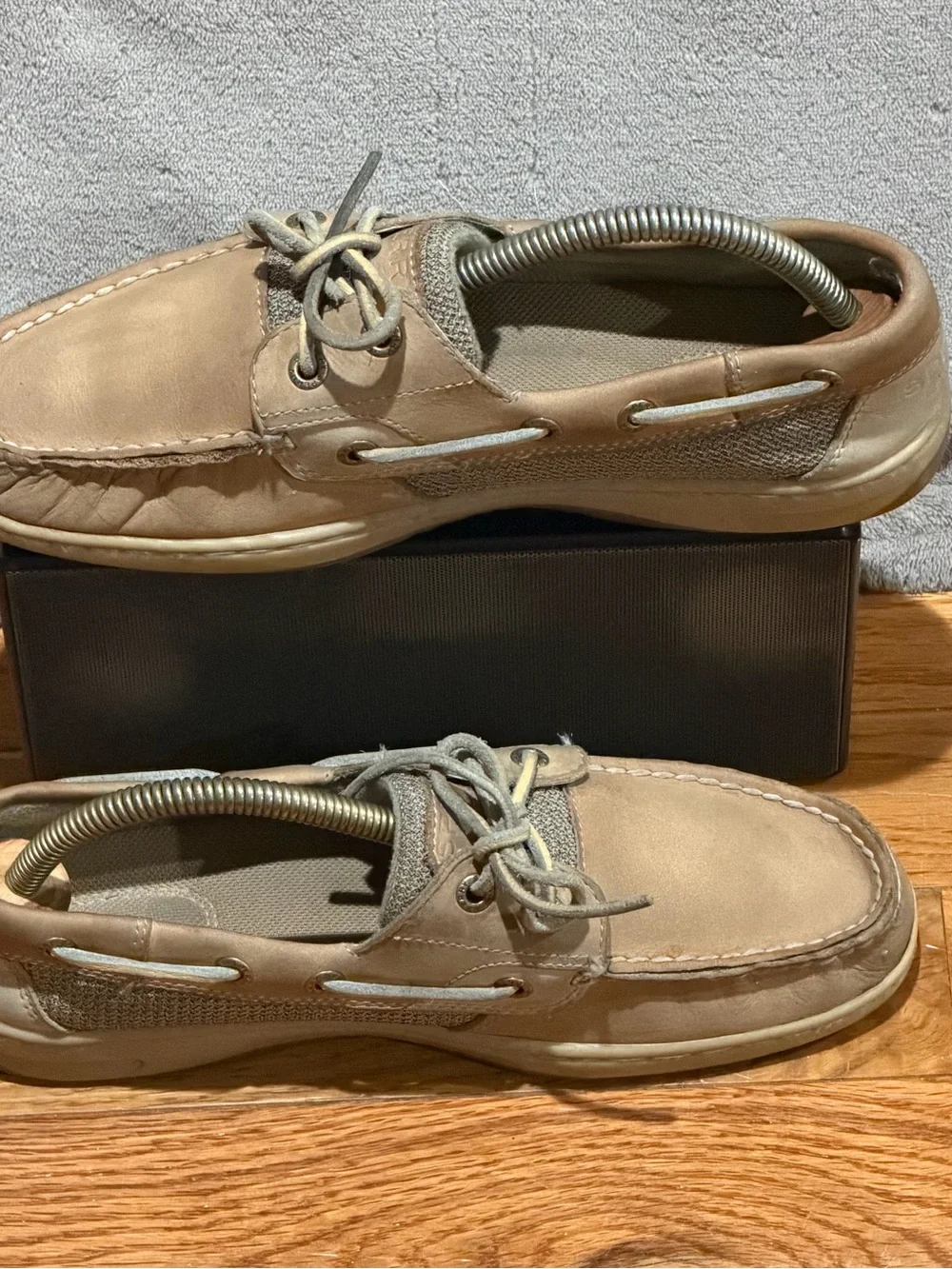 Sperry Top-Sider Angelfish Linen Oat Boat Shoes Womens 7 W Wide 9276619 Leather